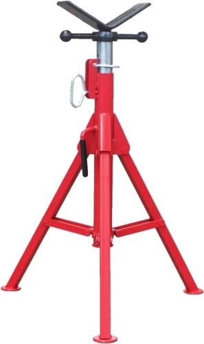 Pipe Stand V Head Adjustable Height Folding Portable (Red) - Lot 57