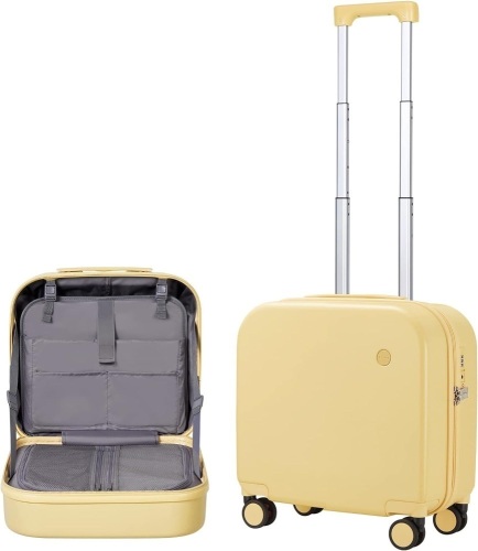 Carry on Luggage, Mixi Suitcase Spinner Wheels Luggage Hardshell Lightweight Rolling Suitcases PC with Cover & TSA Lock for Business Travel16in - Lot 81