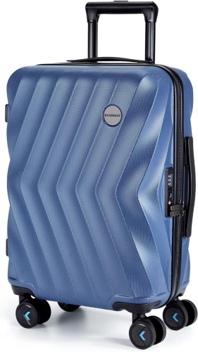 BAGSMART Carry On Luggage 22x14x9 Airline Approved,PC Hardside Suitcase,20 Inch Carryon Luggage with Spinner Wheels, Travel Luggage Hard Shell Lightweight Rolling Suitcases for Men Women,Navy Blue - Lot 193
