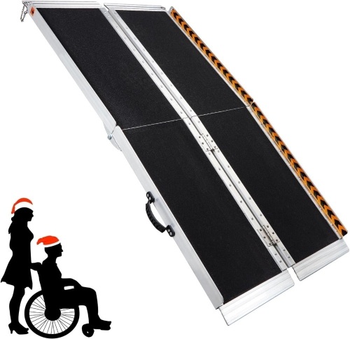 Portable Ramp 6FT, gardhom Foldable 6'L x 31.3" W Wheelchair Ramp Folding Handicap Ramp for Home Entry Threshold Doorways Steps Stairs Curbs Vehicle Scooter Vans SUV - Lot 215