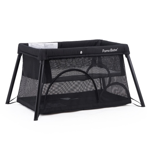 Pamo Babe Unisex Lightweight Travel Playard and Foldable Pack Play with Carry Bag for Baby(Black) - Lot 329