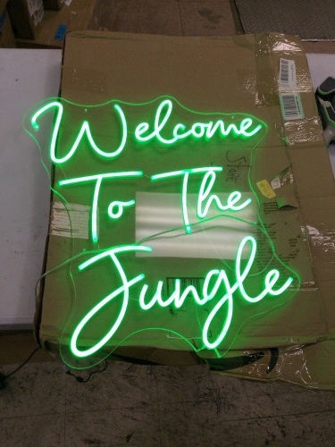 welcome to the jungle sign  - Lot 443