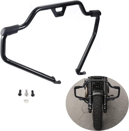 FIASRAC Engine Guard Crash Bar Compatible with Harley Softail Deluxe Breakout Fat Boy Street Bob Heritage 2018-2023 for FLDE FLFB 114 FLFBS FLHC 114 FLHCS Low Rider FXLR 2018-2023  - Lot 239
