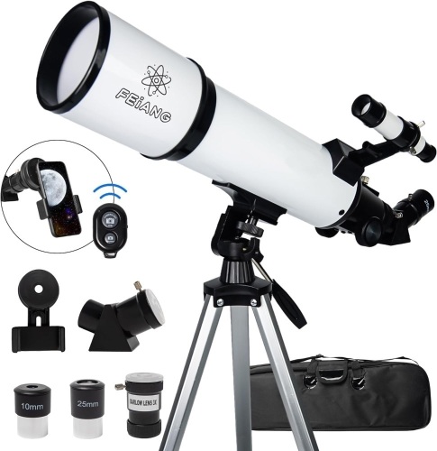 Telescope 80mm Aperture 600mm - for Beginners Astronomical Refracting Telescopes - Lot 467