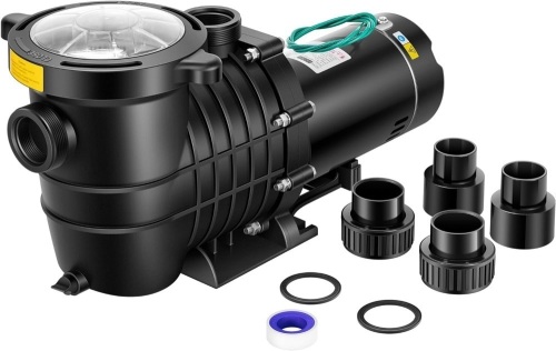 VIVOHOME Upgraded CEC Certificated 2.0 HP 6800 GPH Powerful Self-Priming Pool Pump with Strainer Basket for Pool 15,000-30,000 Gallons w/ 1.5&2.0 inch inlet - Lot 212