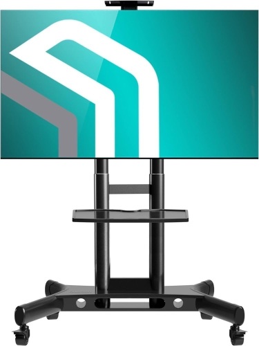 ONKRON Mobile TV Stand for 40" - 70" TVs up to 100 lbs - Height Adjustable TV Stand Cart - max VESA 600x400 - Mobile TV Cart Rolling TV Stand with Wheels/Portable TV Stand on Wheels Black  - Lot 203