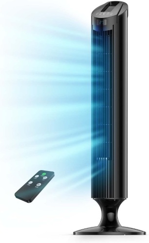 NIUVUIN Tower Fan, 33-Inch Cooling Fans That Blow Cold Air Portable Space-Saving Bladeless Fan 3 Modes 3 Speeds 12-Hour Timer 70° Oscillating Quiet Tower Fan with Remote for Bedroom and Home Office  - Lot 481