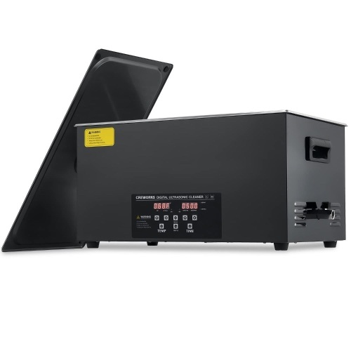 CREWORKS 22L Digital Ultrasonic Cleaning Machine with Degas and Gentle Mode, 480W Ultrasonic Cleaner Machine with Heater and Timer, 5.8 gal Ultrasound Cleaner for Retainer Watch Auto Tool Machine Part  - Lot 147