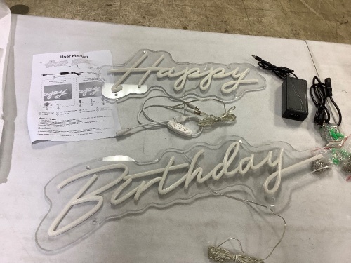 happy birthday sign  - Lot 421