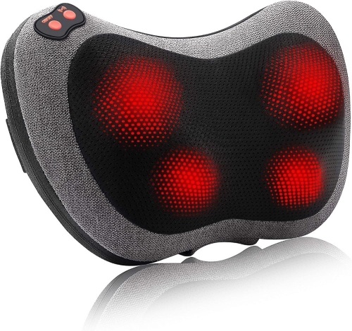 Papillon Shiatsu Back and Neck Massager with Heat, Deep Tissue Kneading,Electric Massage Pillow for Back,Shoulders,Legs,Foot,Body Muscle Pain Relief,Use at Home,Car,Office  - Lot 108