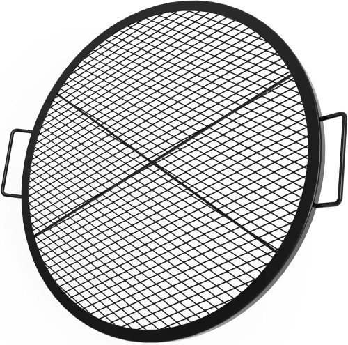 Stanbroil Heavy Duty X-Marks Fire Pit Cooking Grill Grates with Support X Wire - Outdoor Round BBQ Campfire Grill Grid - Camping Cookware, 30 Inch - Lot 341A