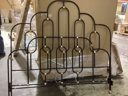 queen headboard and footboard  - Lot 252