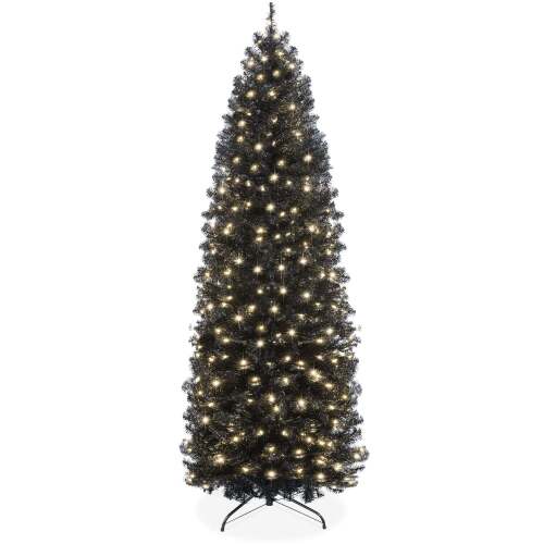 Pre-Lit Black Artificial Pencil Holiday Tree - Lot 7411