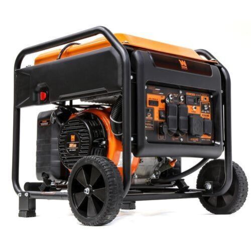 WEN GN625iX 6250-Watt RV and Transfer-Switch-Ready 120V/240V Open Frame Inverter Generator with CO Shutdown Sensor and Wheel Kit - Lot 22