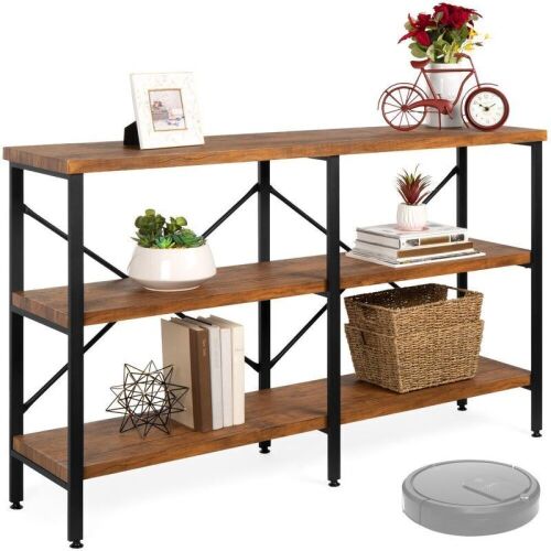 3-Tier Industrial Hallway Console Table for Living Room, Entry Way - 55in  - Lot 204