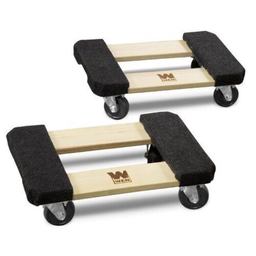 WEN DL1812 1320 lbs. Capacity 12 in. x 18 in. Hardwood Furniture Moving Dolly, Two Pack - Lot 633
