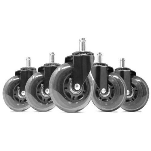 WEN CA305W 3-Inch Polyurethane Replacement Office Chair Swivel Caster Wheels, 5-Pack - Lot 650