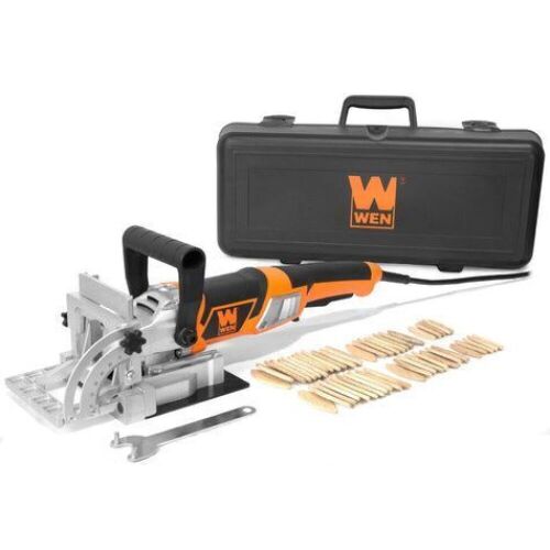 WEN JN8504 8.5-Amp Plate and Biscuit Joiner with Case and Biscuits - Lot 720