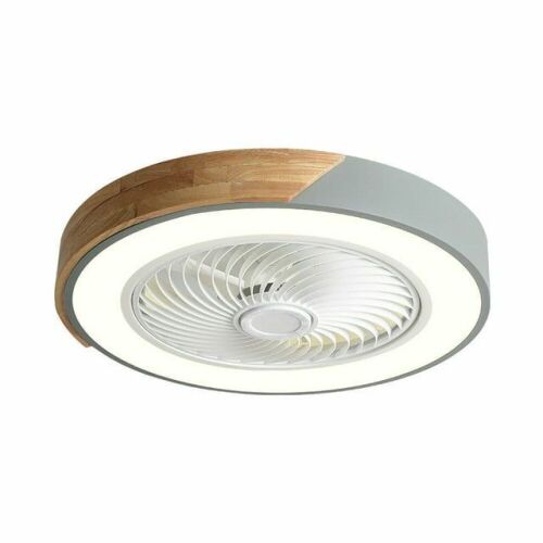 OUKANING 22" LED Ceiling Fan Light 48W Acrylic Flush Mount Lamp with Remote Control - Lot 721