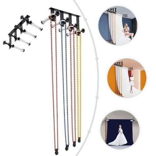 Adjustable  4 Roller Photography Background Support System - 1 Broken Weight - Lot 727