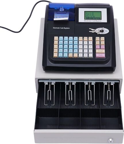Electronic Cash Register with Cash Drawer and Thermal Printer  - Lot 520