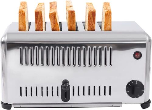 6 Slice Stainless Steel Commercial Pop-Up Electric Toaster - Lot 98