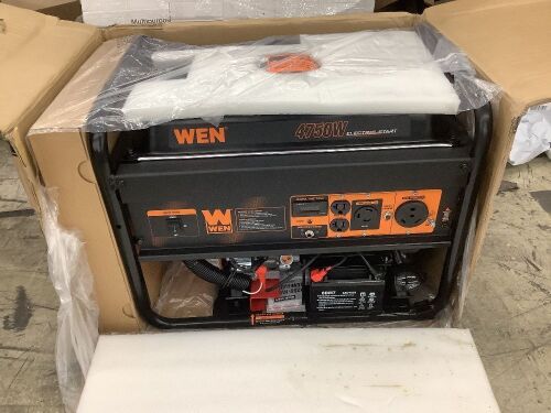 WEN 56475 4750W Electric Start Generator - Impact Damage - Lot 240