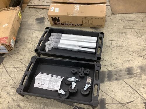 WEN 73162 Two-Tray 300-Pound Capacity Double Decker Service and Utility Cart - Lot 241