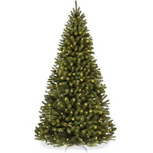 6' Pre-Lit Artificial Spruce Christmas Tree w/ Foldable Metal Base  - Lot 542