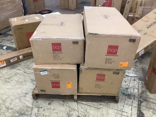 Lot of (3) 60" Pre-Lit Artificial Fir Christmas Wreath w/ LED Lights, Plug-In, PVC Tips & (1) 48" Pre-Lit Artificial Fir Christmas Wreath w/ Red Bow, LED Lights  - Lot 698