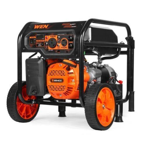 WEN GN5602X 5600-Watt Portable Generator, Electric Start, 224cc, Transfer-Switch and RV-Ready with CO Shutdown Sensor - Lot 25