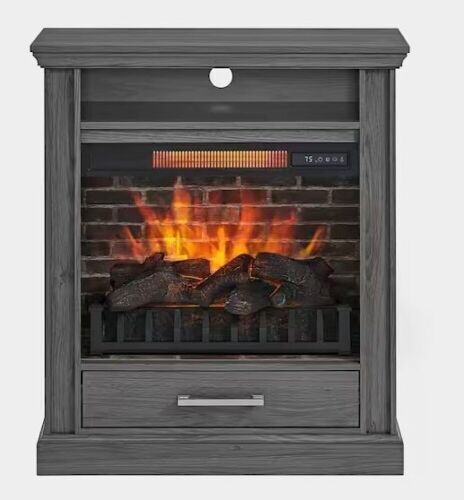 Haswell 30.75 in. Freestanding Electric Fireplace TV Stand in Cashmere - Lot 34