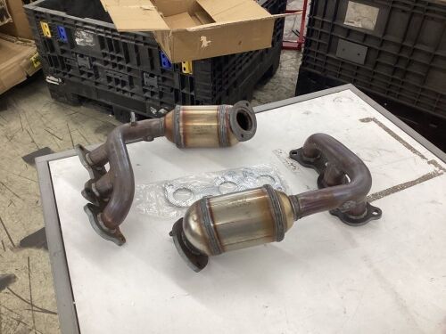 Lot of (2) Exhaust Manifold with Catalytic Converter  - Lot 566