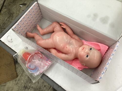 18.5" Full Platinum Soft Silicone Baby Doll  - Lot 485