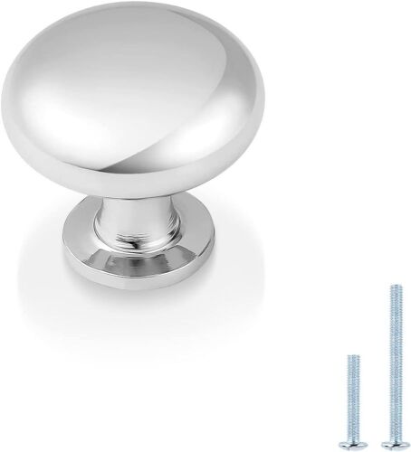 Polished Chrome 1.5 inch Diameter Cabinet Knobs, 25 pc - Lot 488