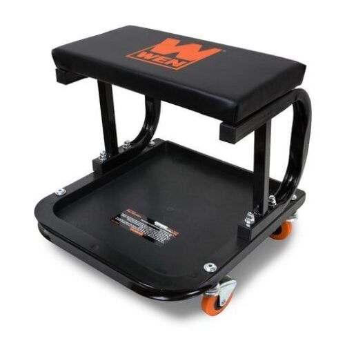 WEN 73011T 250-Pound Capacity Rolling Mechanic Seat with Onboard Storage - Lot 474