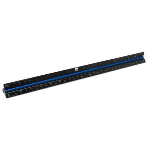 Lot of (3) WEN ME333R 12-Inch Aluminum Triangular Architect Ruler with Laser-Etched Imperial Drafting Scales - Lot 457