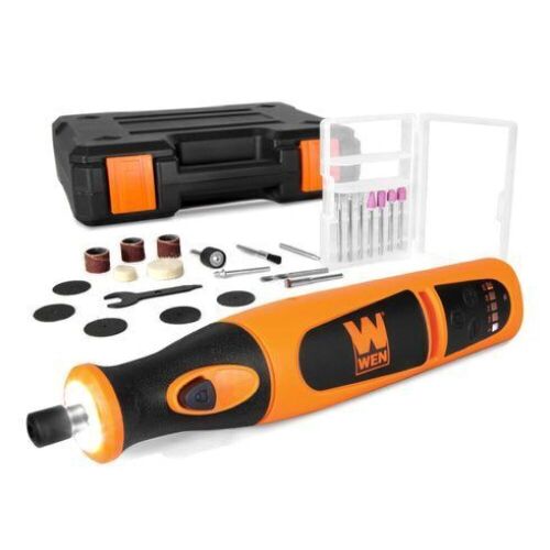 WEN 23072 Variable Speed Lithium-Ion Cordless Rotary Tool Kit with 24-Piece Accessory Set, Charger, and Carrying Case - Lot 402