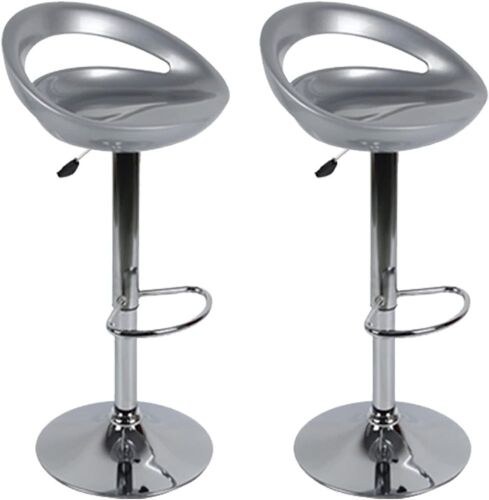 ABS Height Adjustable Swivel Bar Chairs, Set of 2  - Lot 338