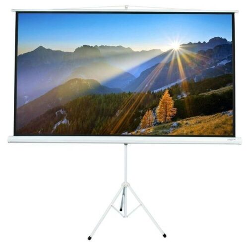 Leadzm Portable 84" 16:9 HD Projection Projector Screen Pull Up with Tripod Stand - Lot 129