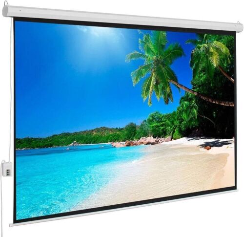 Leadzm 100 Inch Electric Motorized Projection Screen 4:3 HD  - Lot 356