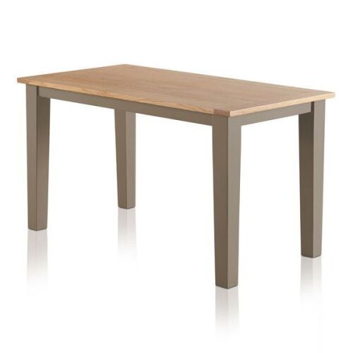 St Ives Natural Oak and Light Grey Painted 4ft 6" x 2ft 6" Dining Table - Lot 27