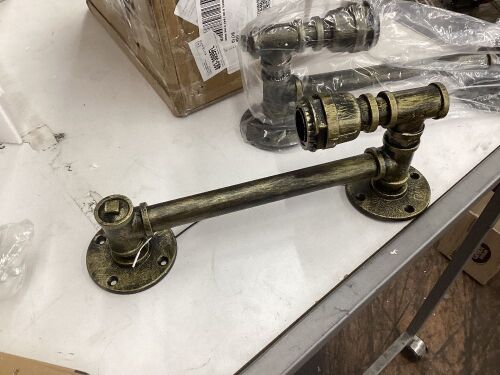 Retro Water Pipe Wall Light, Set of 2  - Lot 379