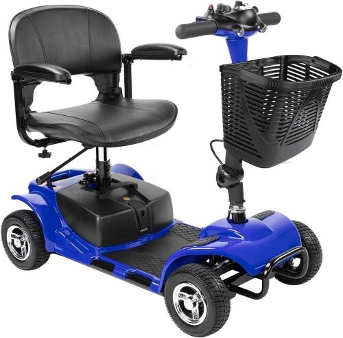 4 Wheel Electric Mobility Scooter - Scratch/Dent, Steering Needs Aligned, Needs Locking Pin for Seat Height - Lot 19