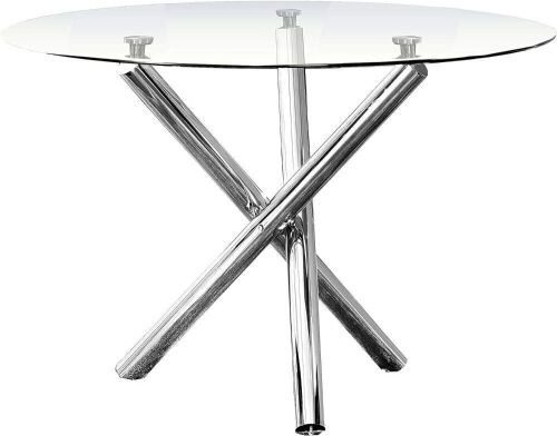Modern Round Glass Top Dinette Table  - Lot 56