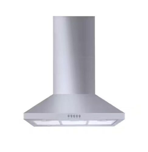 Vissani Siena 36 in. 350CFM Convertible Kitchen Island Pyramid Range Hood in Stainless Steel w/ Charcoal Filters and LED Lights - Dented Filter - Lot 120