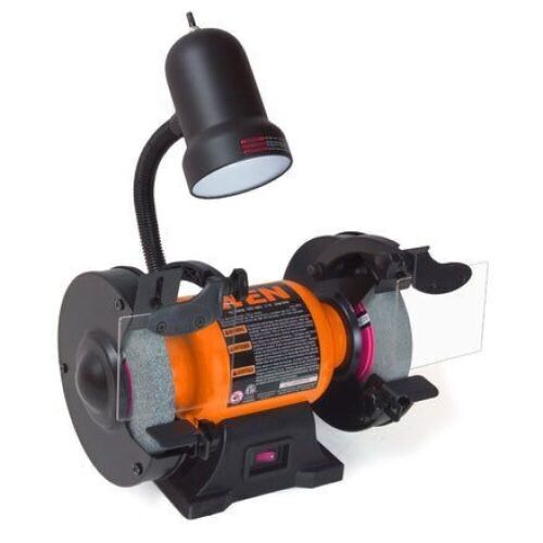 WEN BG4276 2.1-Amp 6-Inch Single Speed Bench Grinder with Flexible Work Light - Missing Brackets - Lot 289
