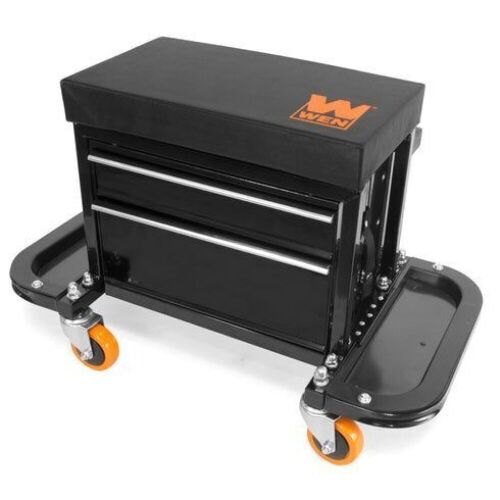 WEN GG1400 400-Pound Capacity Garage Glider Rolling Tool Chest Seat with Storage Pouch - Lot 287