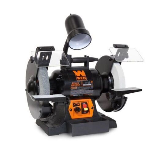 WEN BG4280 5-Amp 8-Inch Variable Speed Bench Grinder with Flexible Work Light - Lot 194