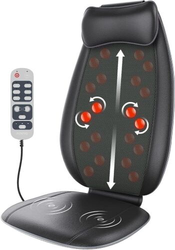 Shiatsu Massage Seat Cushion with Vibration, Heat, Deep Kneading Rolling - Lot 152